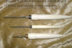 Hand rotated ivory drills