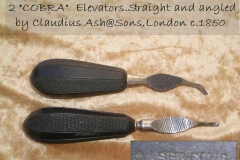 Cobra elevators- ebony ca 1850 - by Ash