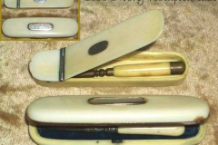 Ivory & gold toothpick boxes