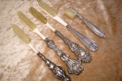 French sterling and ivory toothbrushes