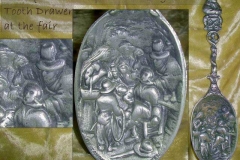 Antique pewter spoon- extraction scene
