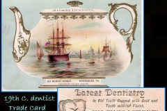 Dentist trade card 19th C