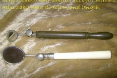 Mouth mirrors with adjustable heads
